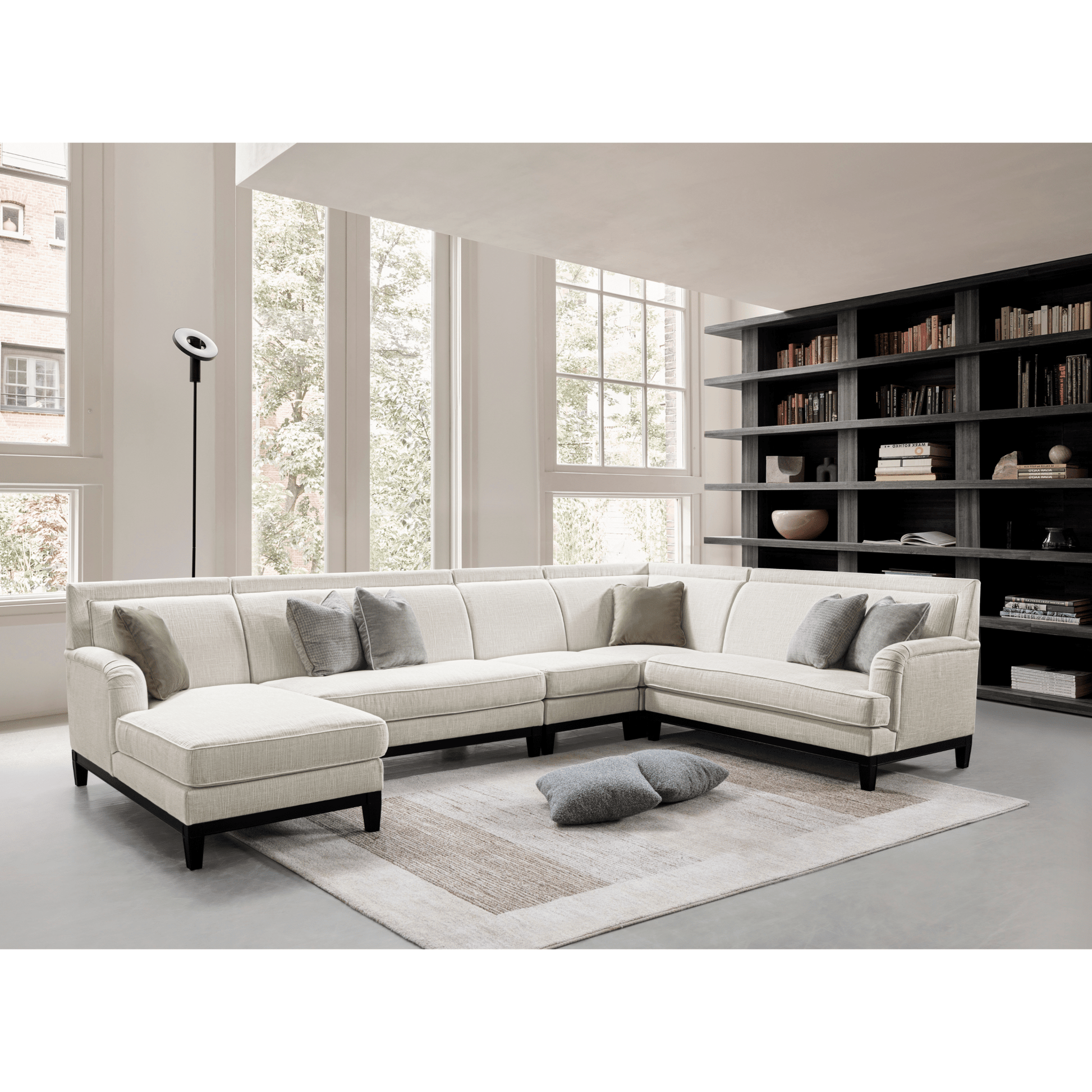 Romanian Key Beige Sectional RAF Sectionals| Roots Furniture