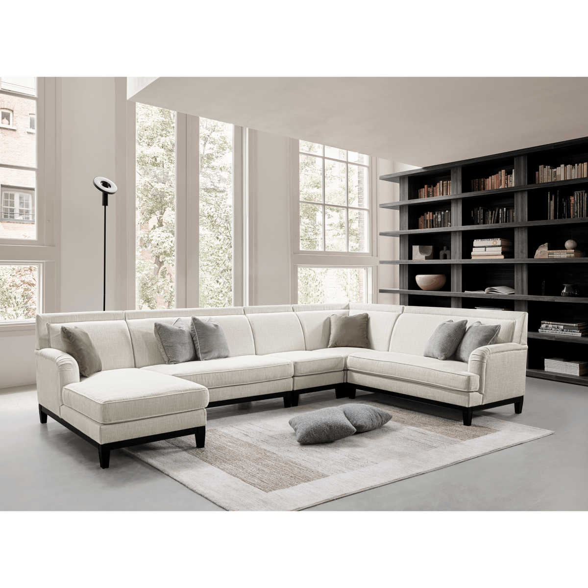 Romanian Key Beige Sectional RAF Sectionals| Roots Furniture