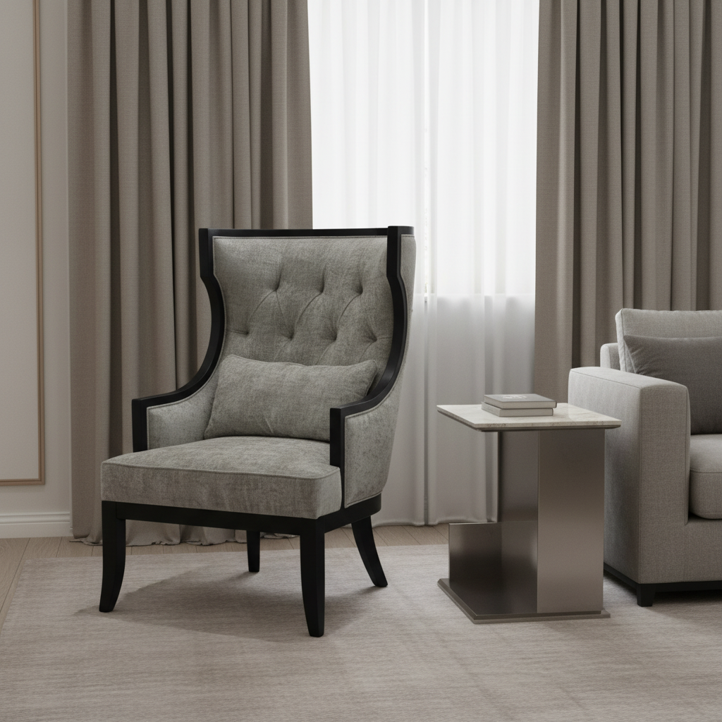 Romanian Key grey Wooden Accent Chair Chairs| Roots Furniture
