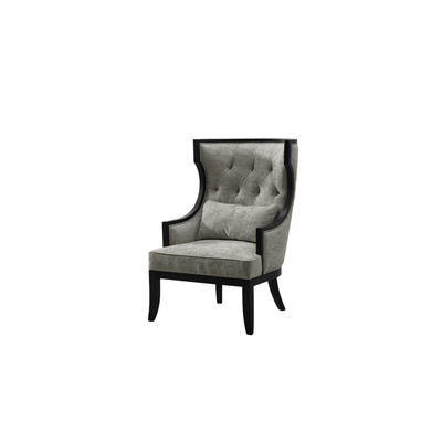 Romanian Key grey Wooden Accent Chair - Al Rugaib Furniture