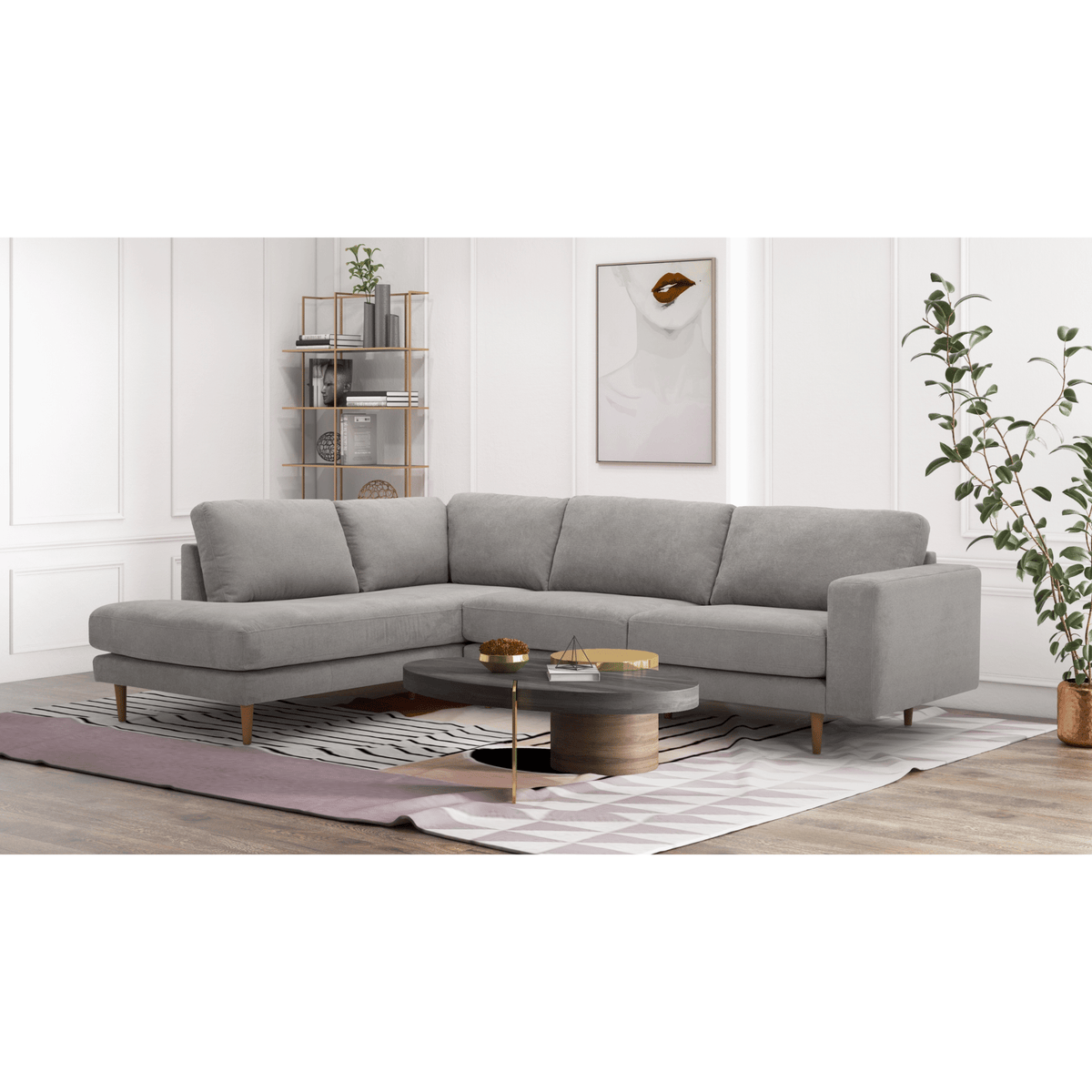 Ronda Grey Sectional Sectionals| Roots Furniture