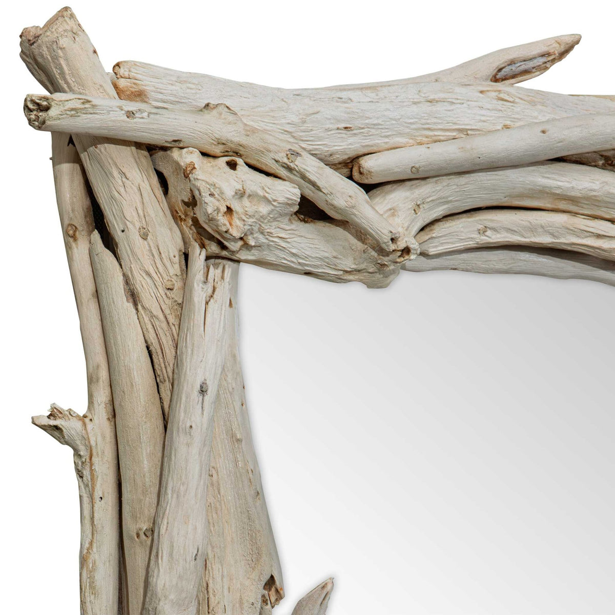 Rooted Reflection Bleached Teak Mirror Mirrors| Uttermost