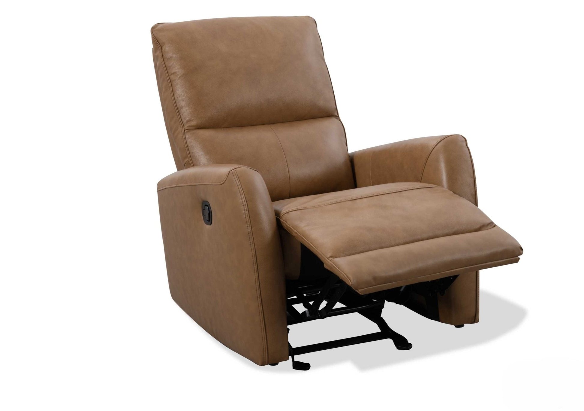 Roots Comfort Brown Leather Manual Recliner Recliners| Roots Furniture