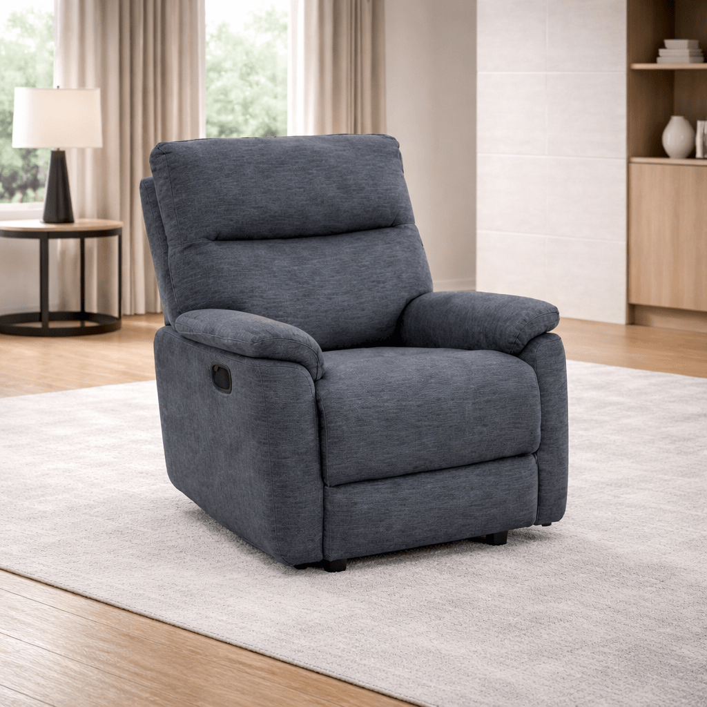 Roots Comfort Charcol Manual Recliner Recliners| Roots Furniture