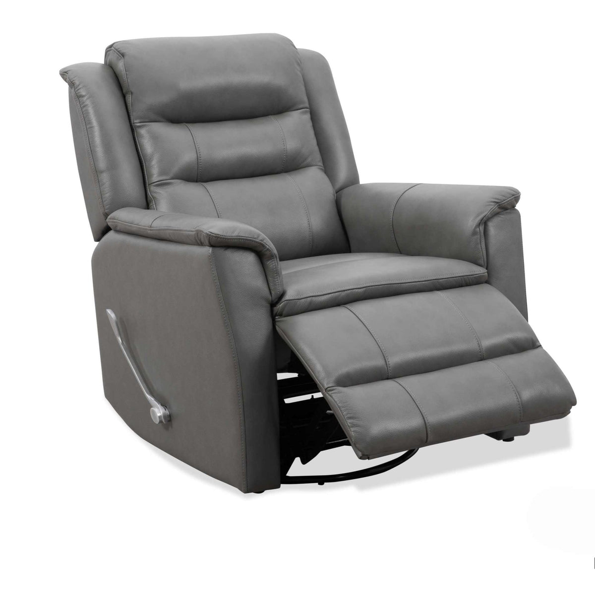 Roots Comfort Grey Manual Recliner Swivel Recliners| Roots Furniture