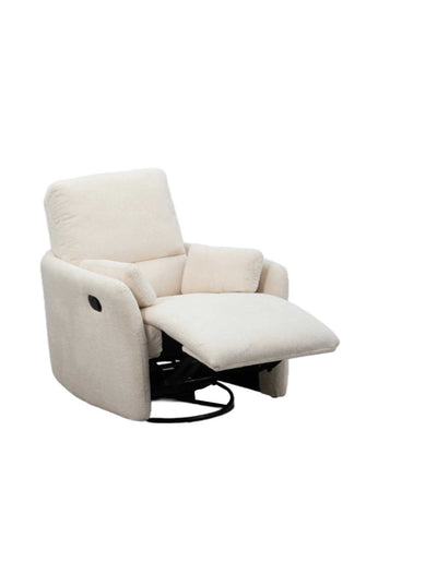 Roots Comfort White Manual Recliner Swivel - Al Rugaib Furniture