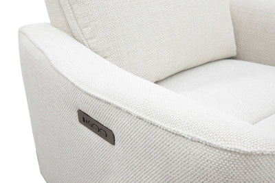 Roots Comfort White Power Recliner - Al Rugaib Furniture