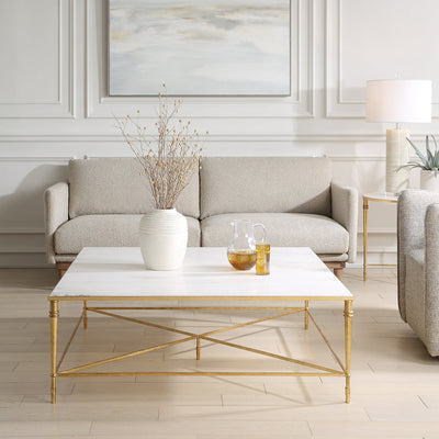 ROSHN 122 W x 43 H x 122 D Square Coffee Table - Al Rugaib Furniture