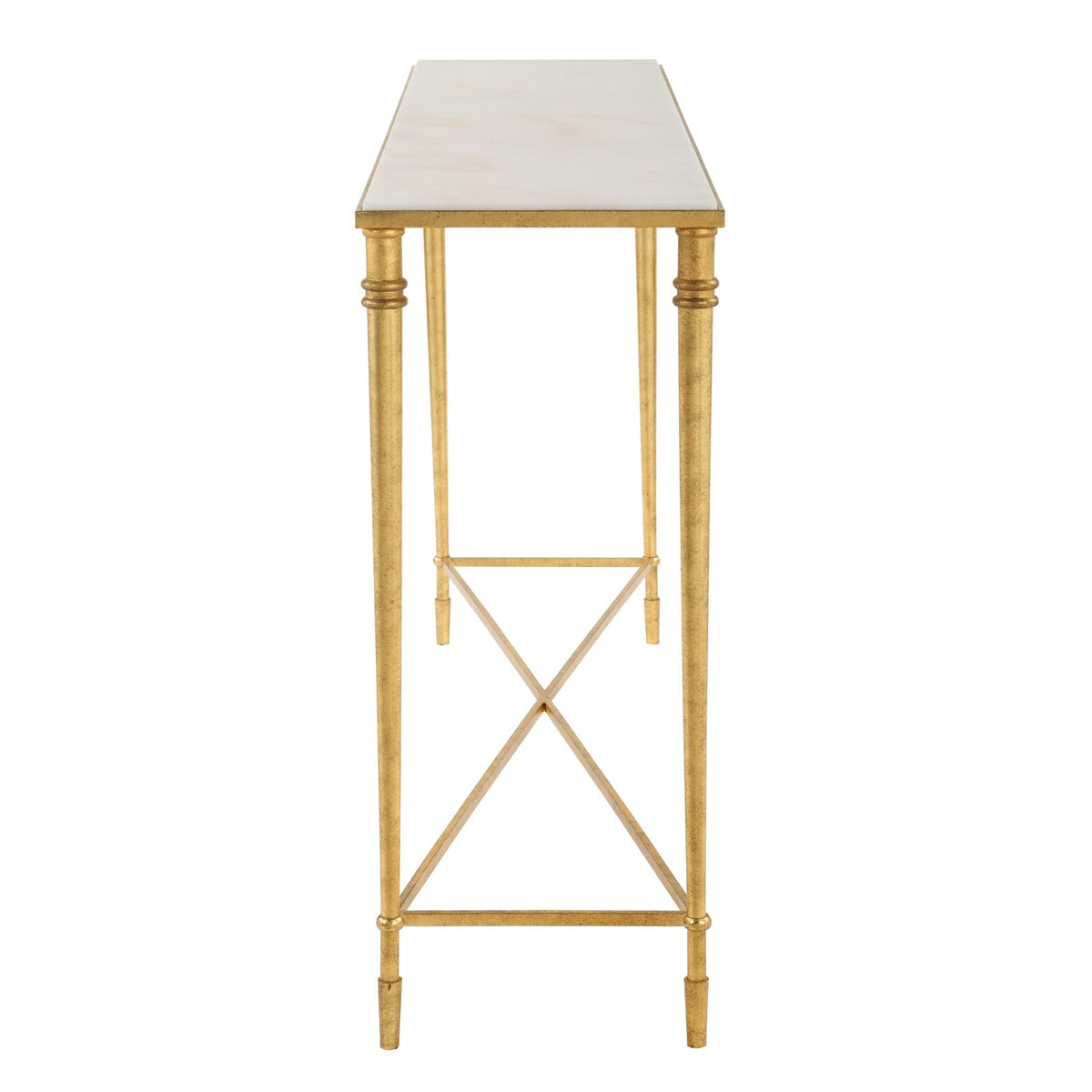 ROSHN 132 W x 75.5 H x 30.5 D Gold Console Table