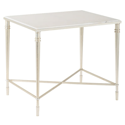 ROSHN 50.5 W x 58.5 H x 68.5 D Rectangle End Table - Natural Marble Top - Al Rugaib Furniture