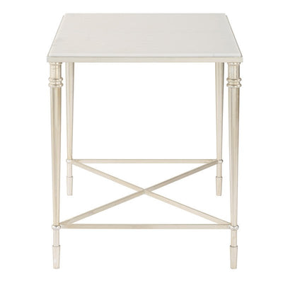 ROSHN 50.5 W x 58.5 H x 68.5 D Rectangle End Table - Natural Marble Top - Al Rugaib Furniture