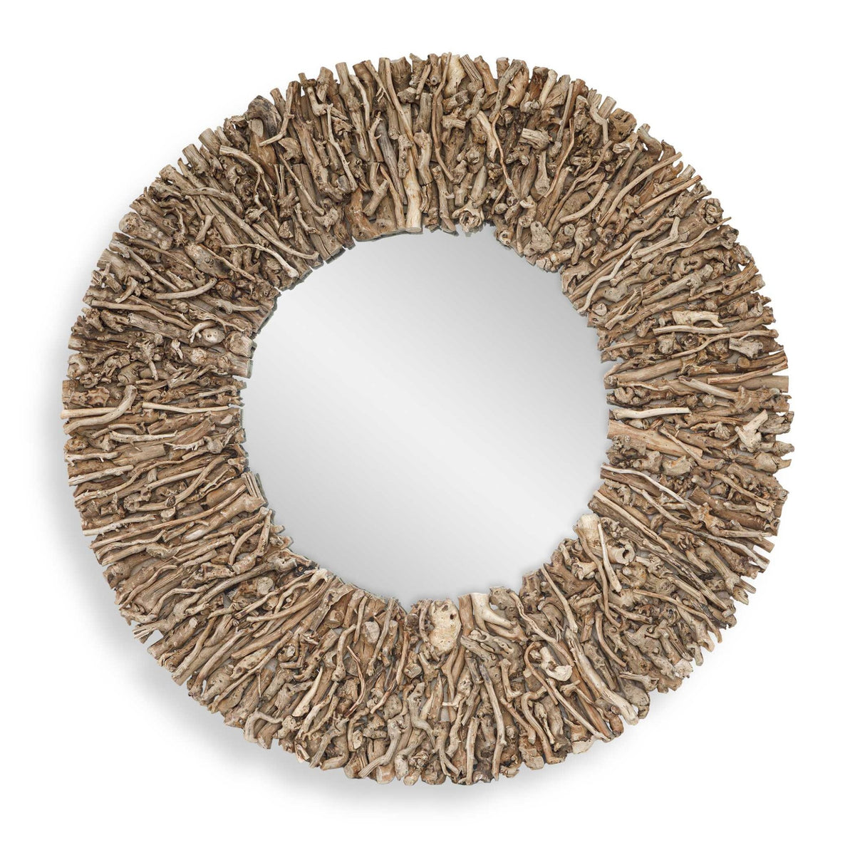 Rossetti Round Interwoven Wood Mirror Mirrors| Uttermost