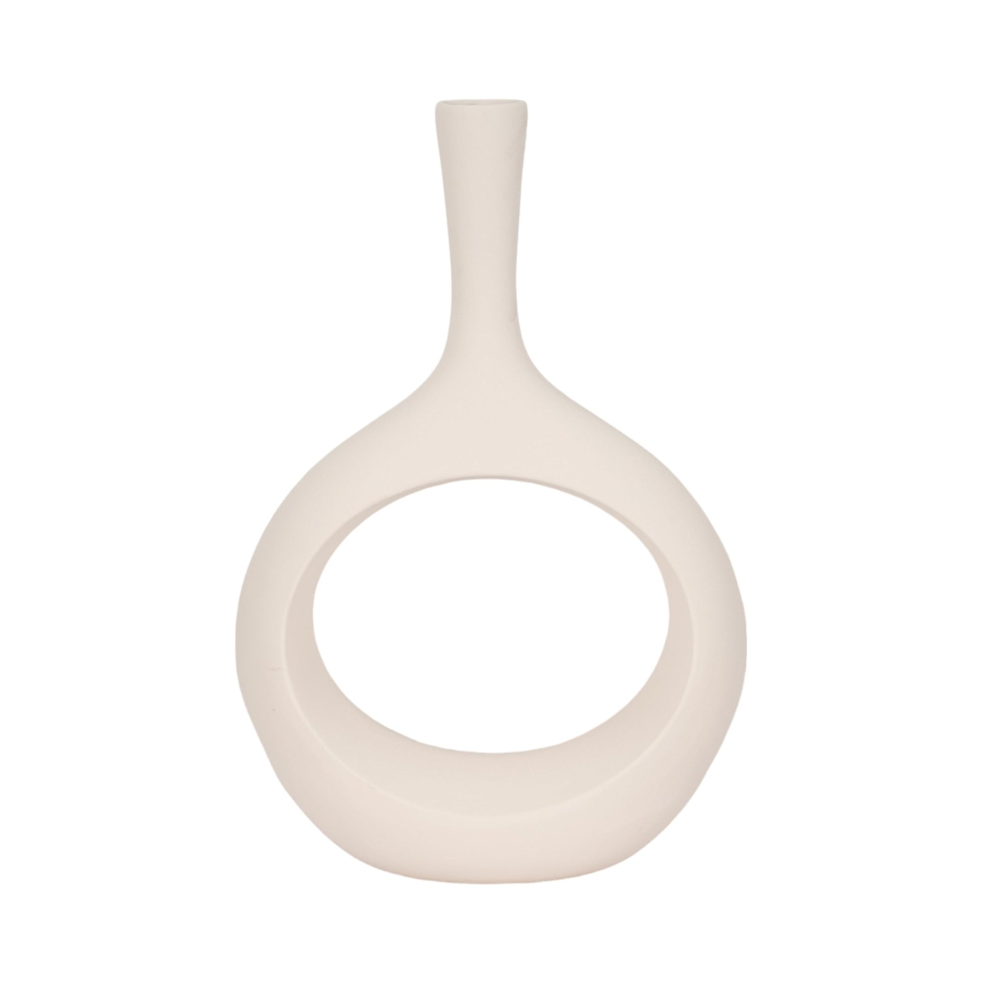 ROUGH TEXTURE ROUND CUT OUT VASE Vases and Jars| Sagebrook Home