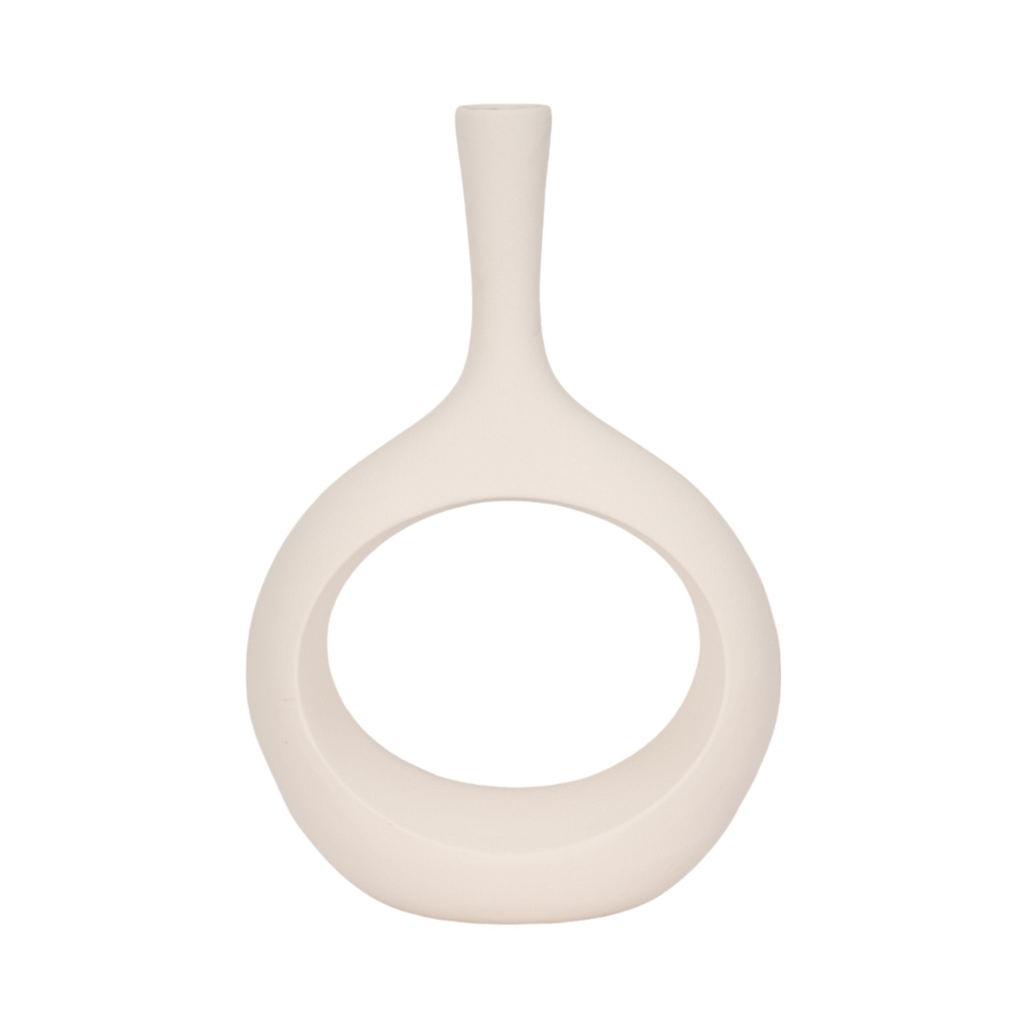 ROUGH TEXTURE ROUND CUT OUT VASE Vases and Jars| Sagebrook Home