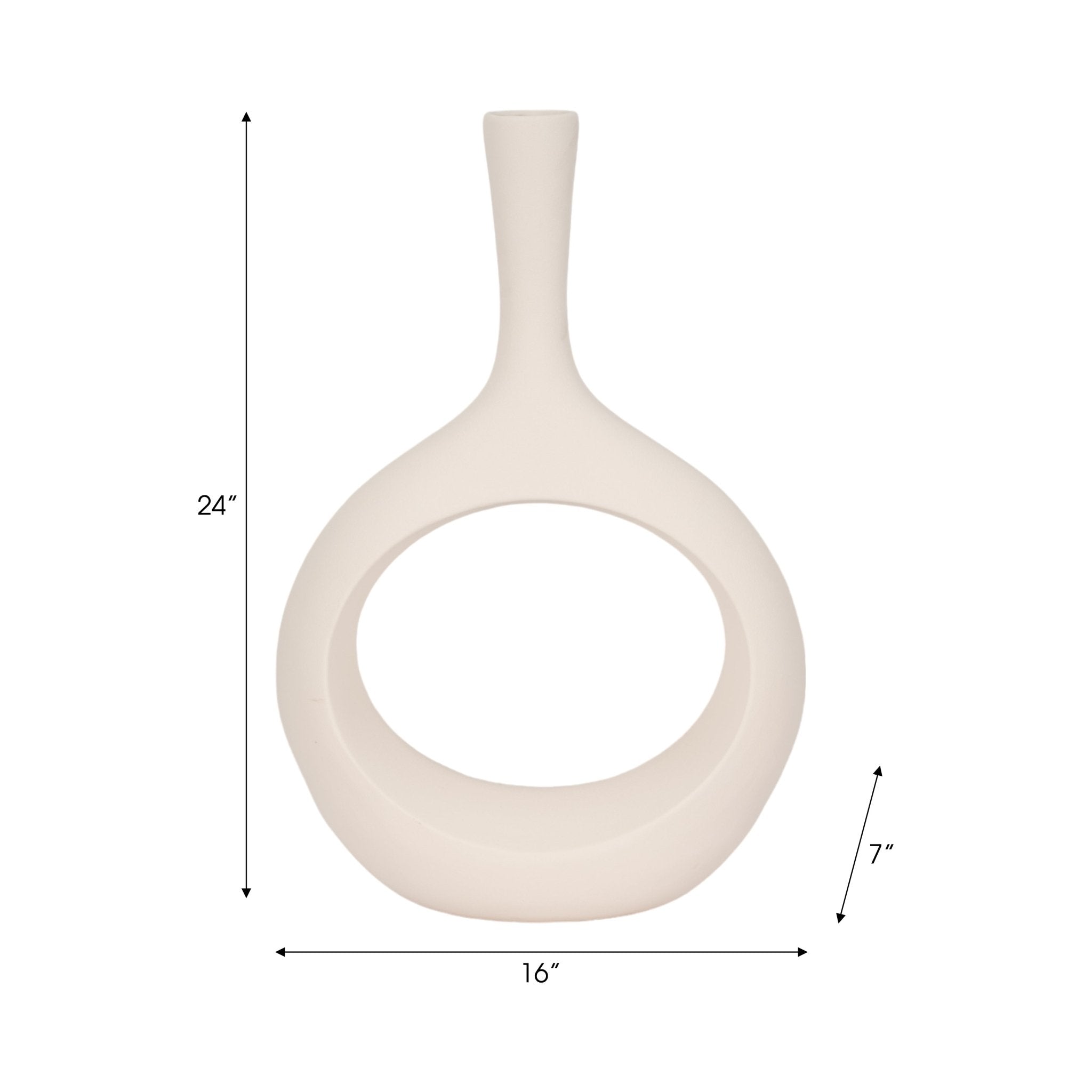 ROUGH TEXTURE ROUND CUT OUT VASE Vases and Jars| Sagebrook Home