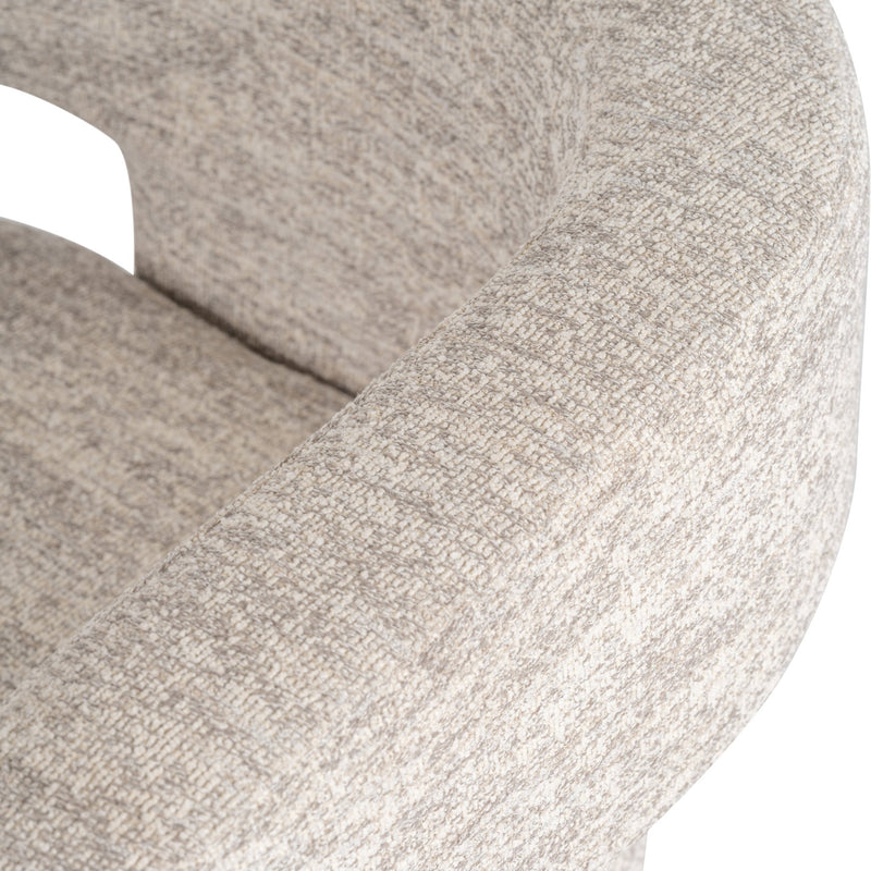 ROUND BACK CHAIR - BEIGE - Al Rugaib Furniture