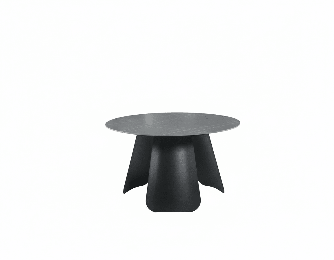 Round Black Ceramic Dining Set Lauren – Modern elegance with a luxurious touch for small spaces Dining Set| Otath