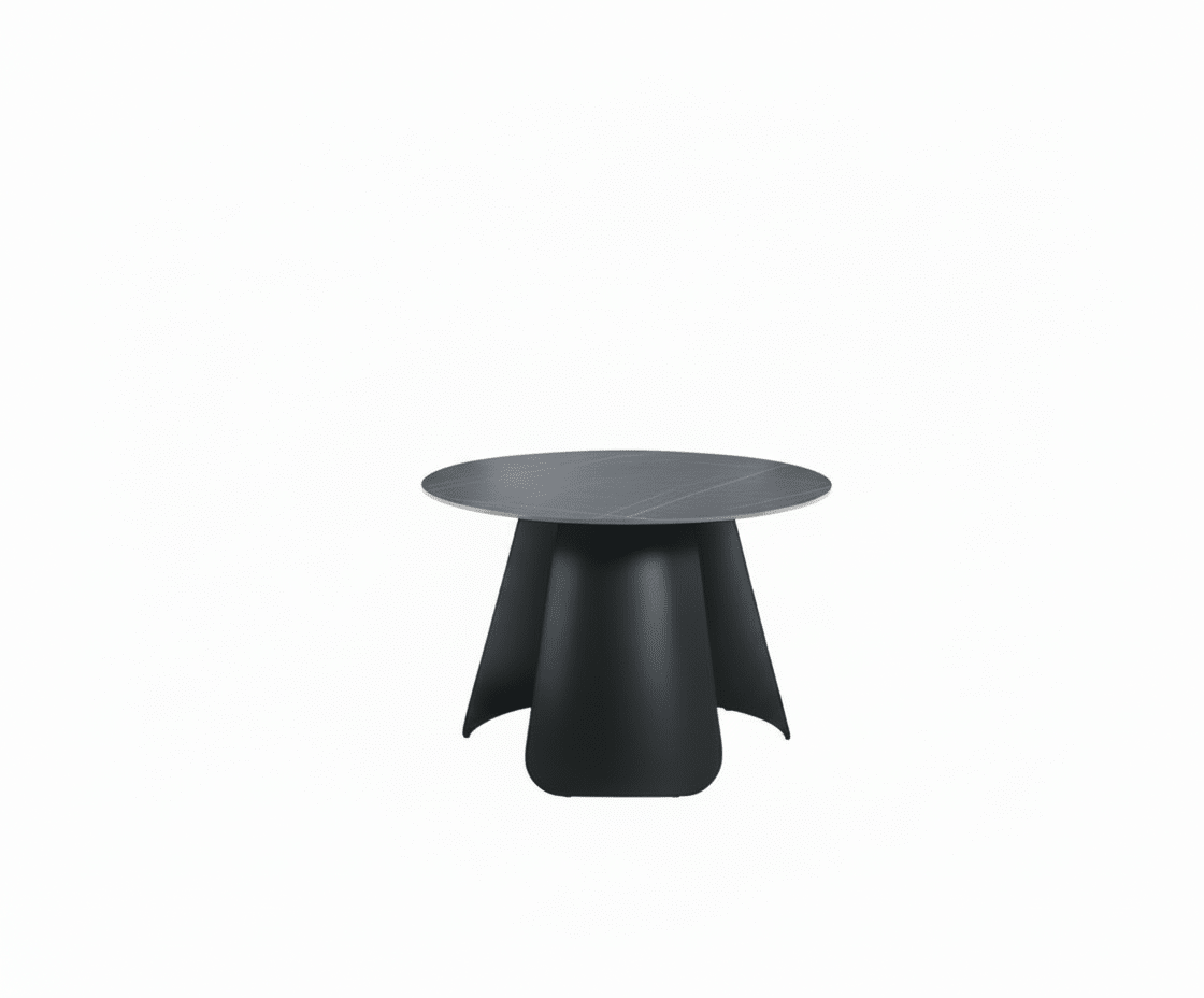Round Black Ceramic Dining Set Lauren – Modern elegance with a luxurious touch for small spaces Dining Set| Otath