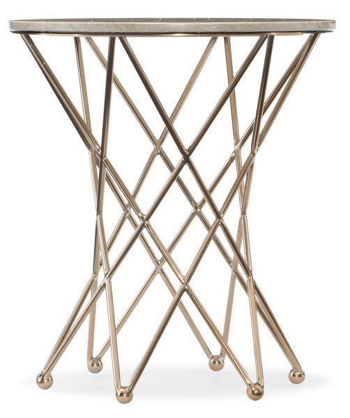 ROUND END TABLE/ MARBLE TOP Accent & End Tables| Hooker