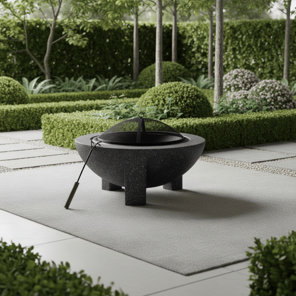 Round Firepit Dark Gray - L74XW74xH43CM Outdoor Firepits| Roots Furniture