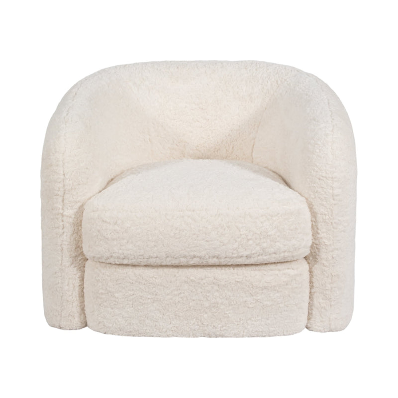 Roundback Accent Chair, Ivory - Al Rugaib Furniture