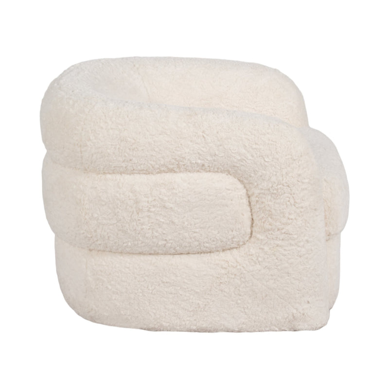 Roundback Accent Chair, Ivory - Al Rugaib Furniture