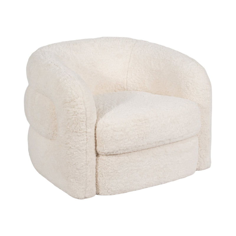 Roundback Accent Chair, Ivory - Al Rugaib Furniture