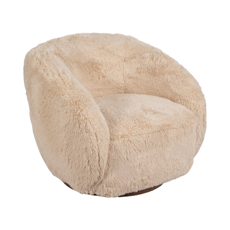 Roundback Swivel Chair, Sand - Al Rugaib Furniture