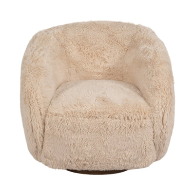 Roundback Swivel Chair, Sand - Al Rugaib Furniture