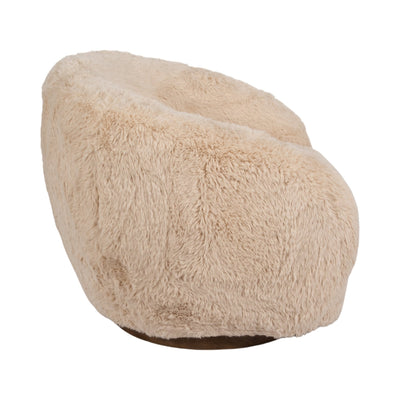 Roundback Swivel Chair, Sand - Al Rugaib Furniture