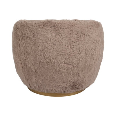 Roundback Swivel Chair, Tan - Al Rugaib Furniture