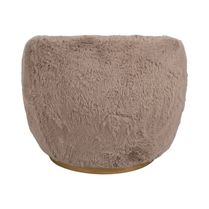 Roundback Swivel Chair, Tan - Al Rugaib Furniture