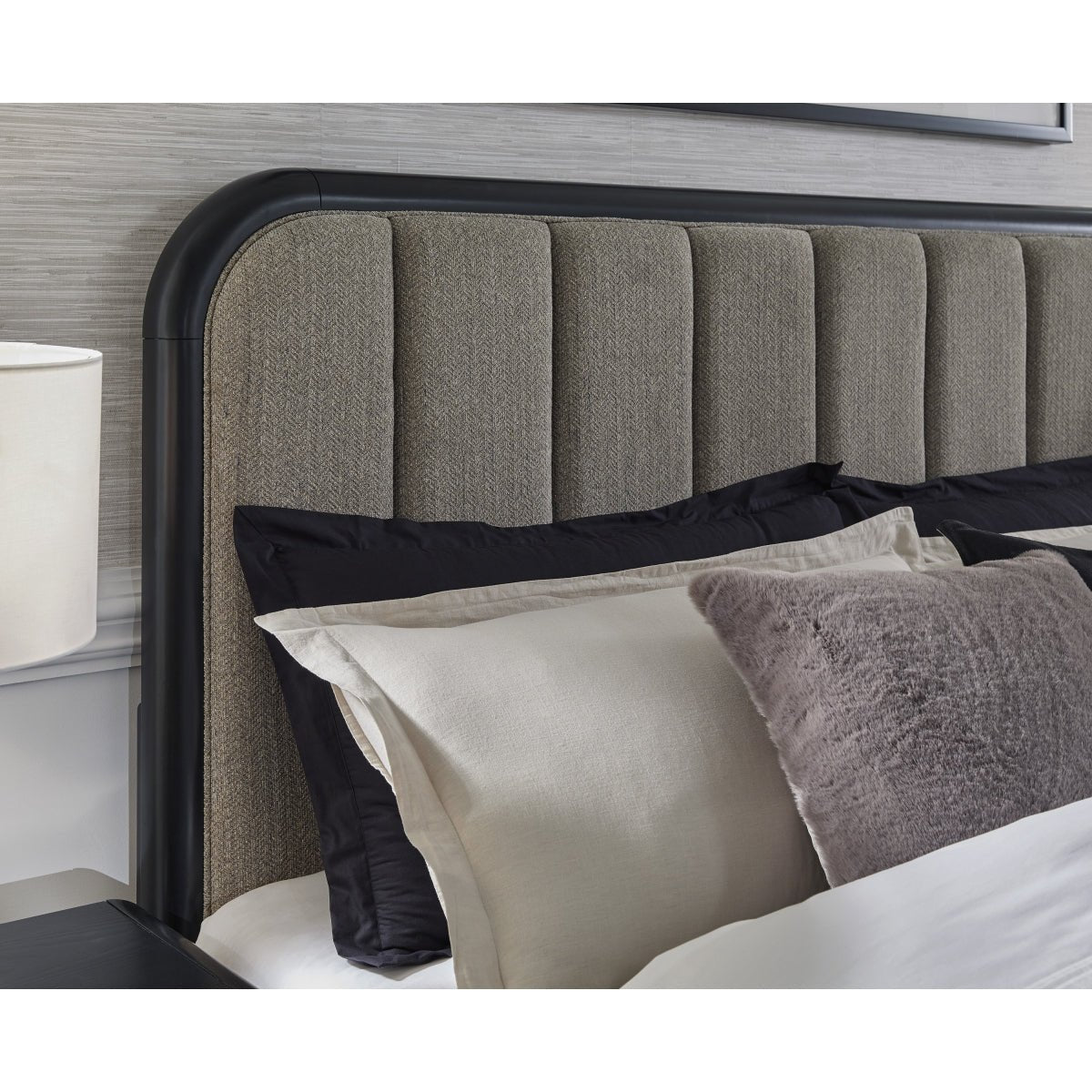 Rowanbeck King Upholstered Panel Bed Beds| Ashley Homestore