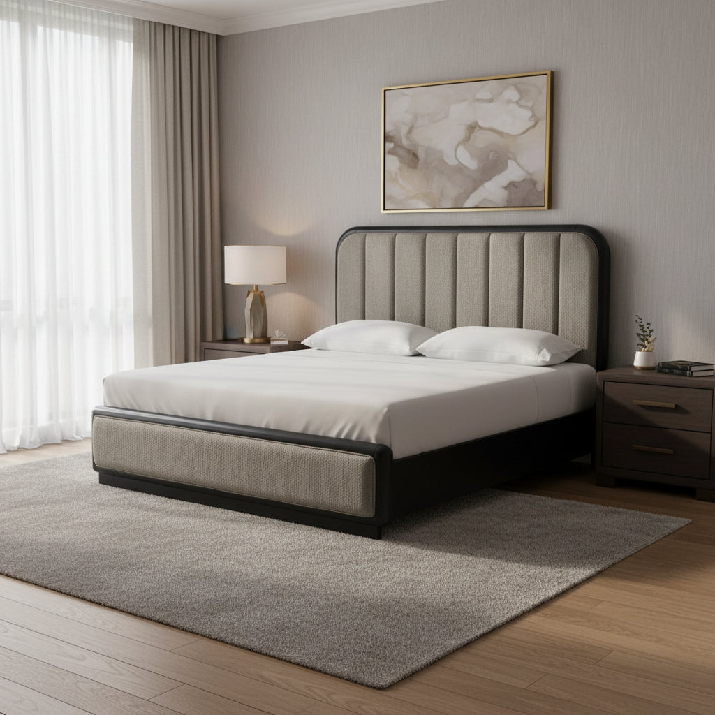 Rowanbeck King Upholstered Panel Bed Beds| Ashley Homestore
