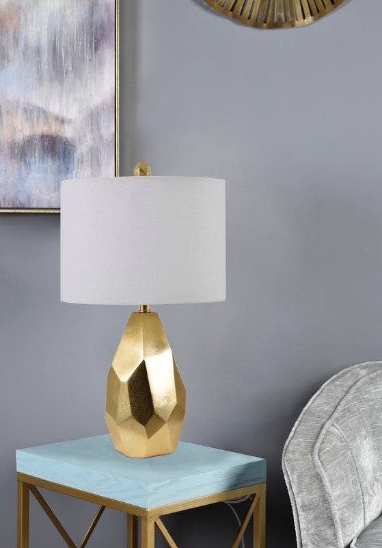 Roxy Table Lamp 25"Ht.,Resin Shiny Gold Finish 14 x 14 x Table Lamps| Crestview