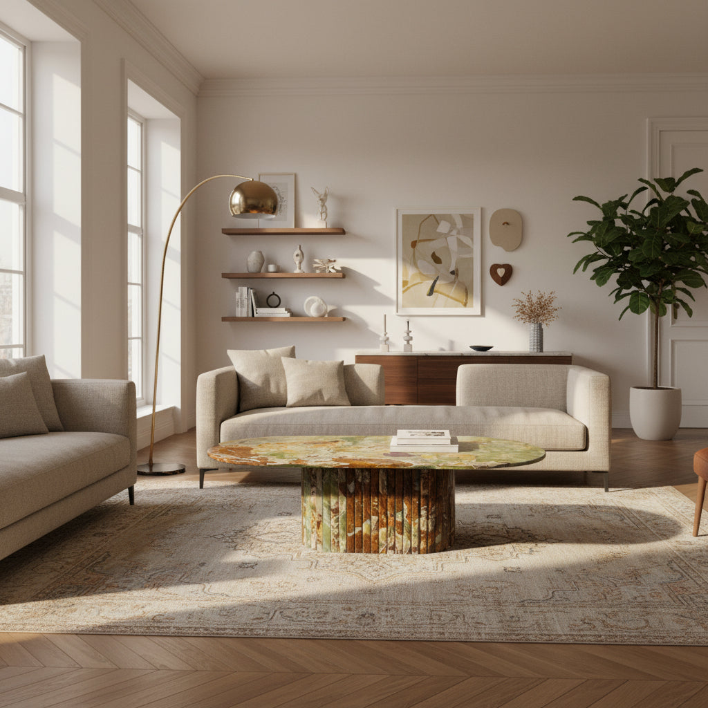 Royal | Barazili Marble Coffee Table – Multicolored (120×60×45 cm) Coffee Tables| Royal Furniture