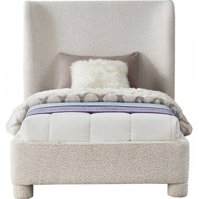 Royal | BoucléSoft Twin Bed with Soft Bouclé Upholstery - Al Rugaib Furniture
