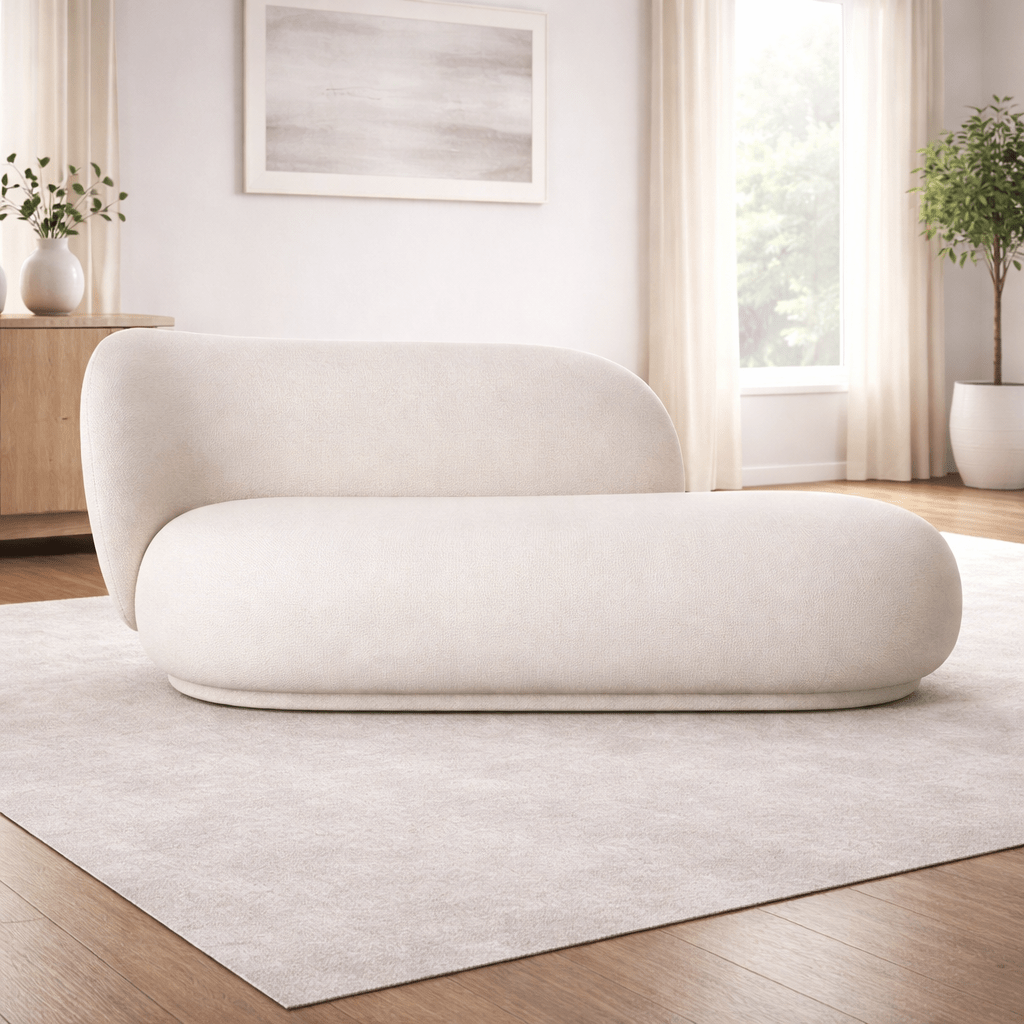 Royal – Cascade Comfort Boucle Sofa with Swedish Wood – White – 180×80×80 cm Sofas & Loveseats| Royal Furniture