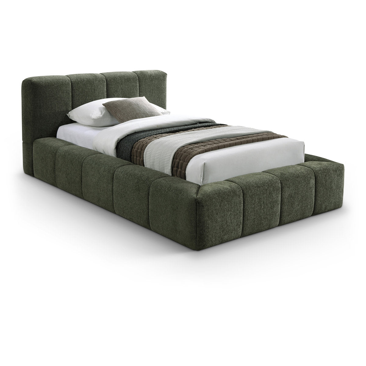 Royal | ChanelAura Single Chanel Fabric Bed Beds| Royal Furniture
