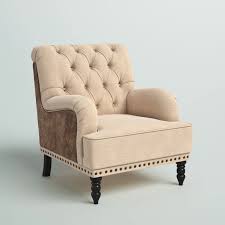 Royal | Classic Chesterfield Armchair with Dual Arm Design in Linen Fabric – 89×80×93 cm - Al Rugaib Furniture