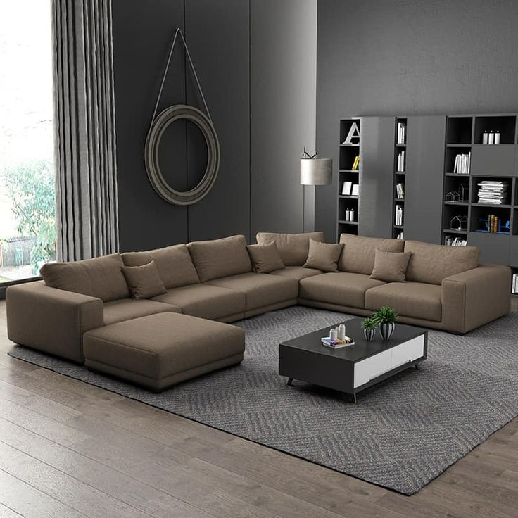 Royal | Cocoa Corner Sofa with Soft Chanel Upholstery Sectionals| Royal Furniture