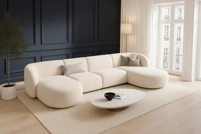 Royal | Cozy Cloud Bouclé Sofa 350×170×170 cm - Al Rugaib Furniture