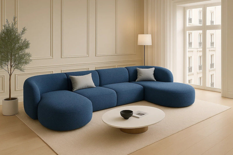 Royal | Cozy Cloud Bouclé Sofa 350×170×170 cm - Al Rugaib Furniture