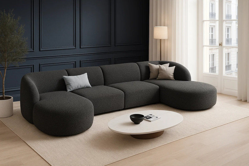 Royal | Cozy Cloud Bouclé Sofa 350×170×170 cm - Al Rugaib Furniture