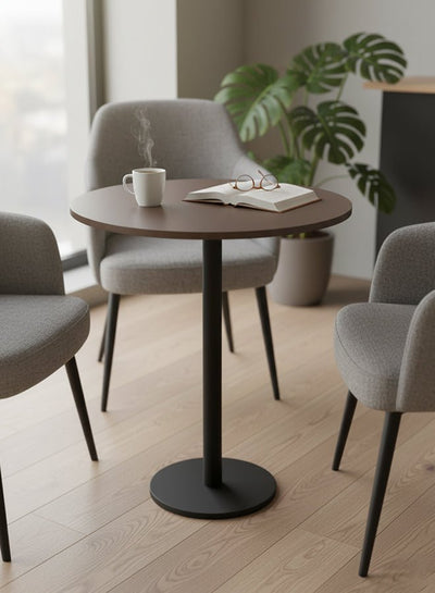 Royal | CypressCove Side Table in MDF Wood - Brown & Black - 40x55 cm - Al Rugaib Furniture