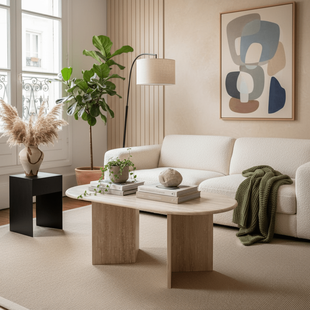 Royal | DivineDawn Marble Coffee Table in Natural Travertine Marble - Beige - 120x60x45 cm Coffee Tables| Royal Furniture