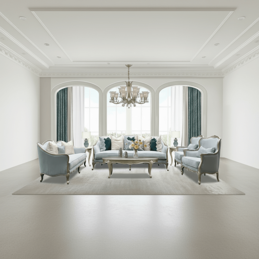 Royal | Full Living Room Set – Wooden Structure + Fabric – Mixed Pieces Sofas + Tables Sofas & Loveseats| Royal Furniture