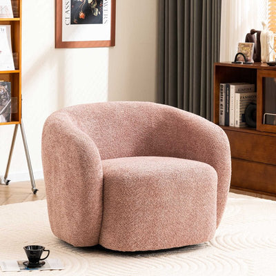 Royal – GleamGlide Boucle Lounge Chair – 80×80×80 cm - Al Rugaib Furniture