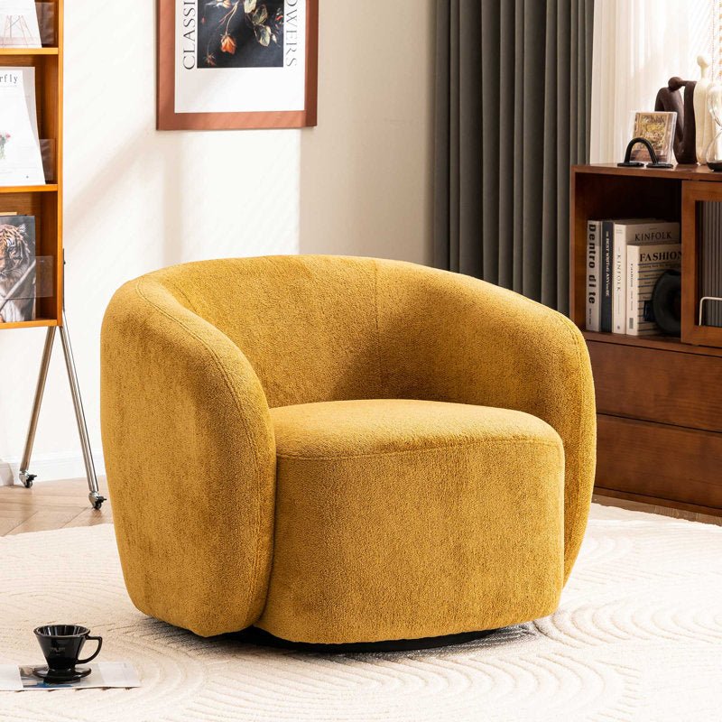 Royal – GleamGlide Boucle Lounge Chair – 80×80×80 cm - Al Rugaib Furniture