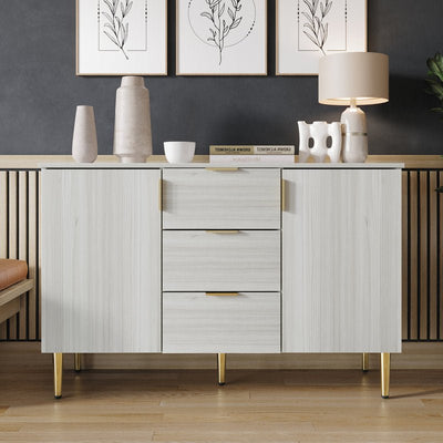 Royal | Minimalist Wood Buffet Table – White – 170×85×50 cm - Al Rugaib Furniture